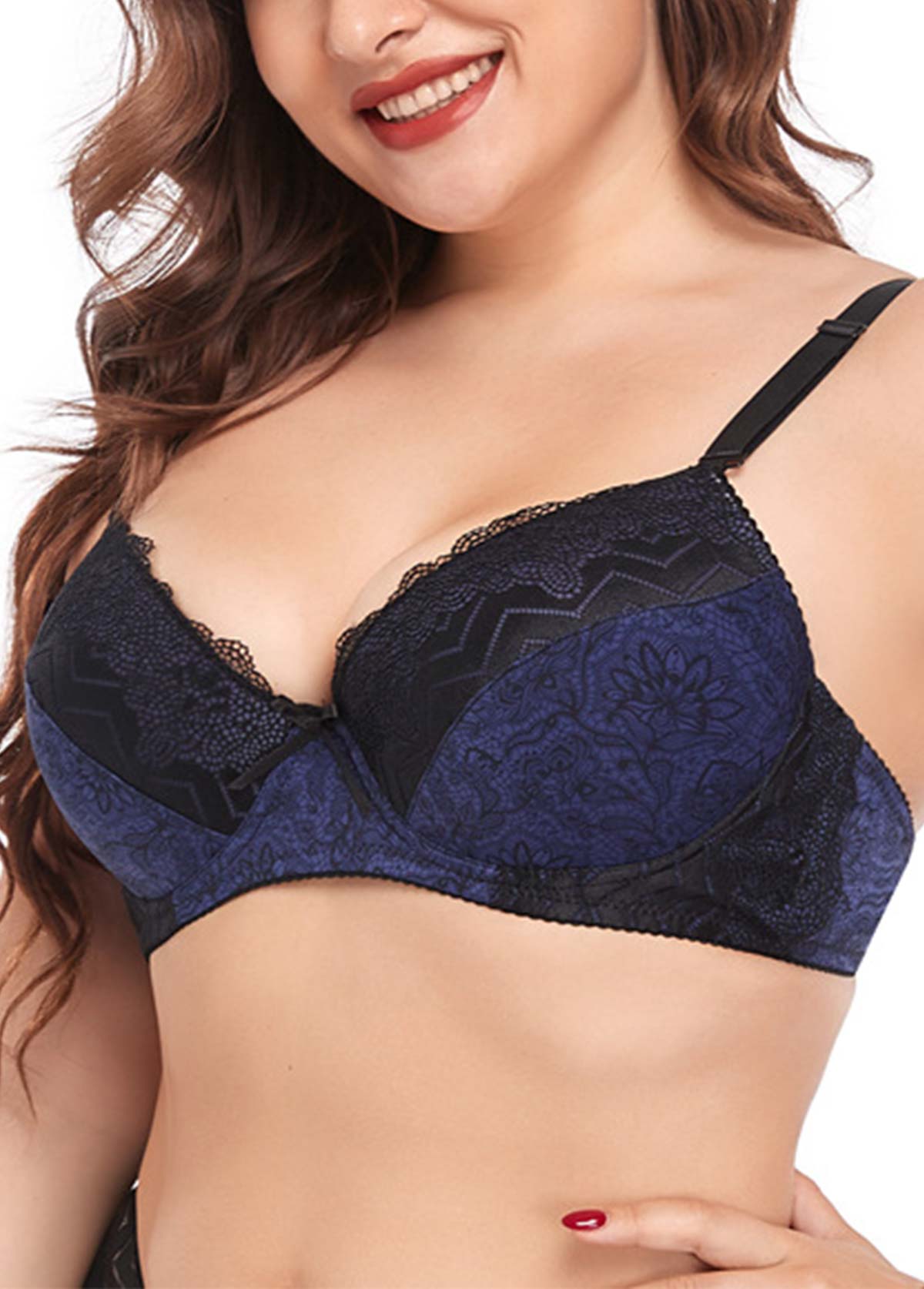 Navy intimates,Navy Color Three Quarters Cup Bra