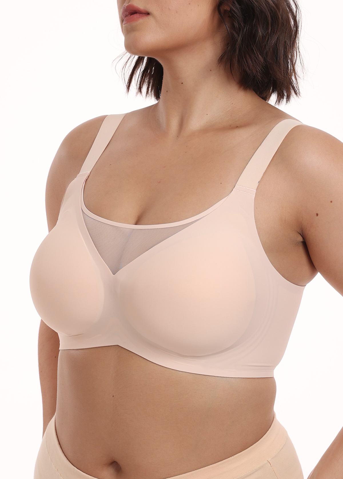 Skin Color intimates,Skin Color Seamless Square Neck Bra