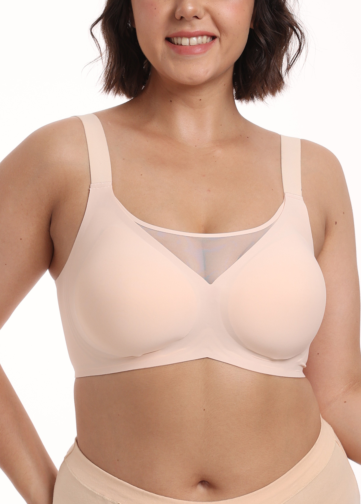 Skin Color intimates,Skin Color Seamless Square Neck Bra