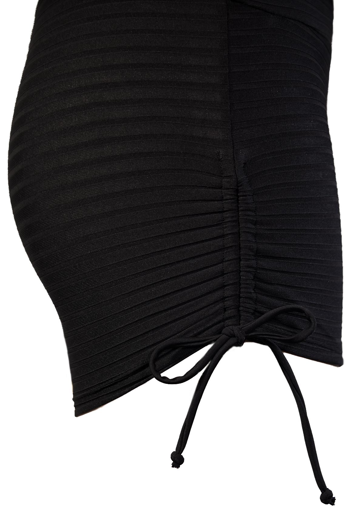 Black swimwear,Plain Color swimwear,ROTITA Ruched Black Square Neck Tankini Set