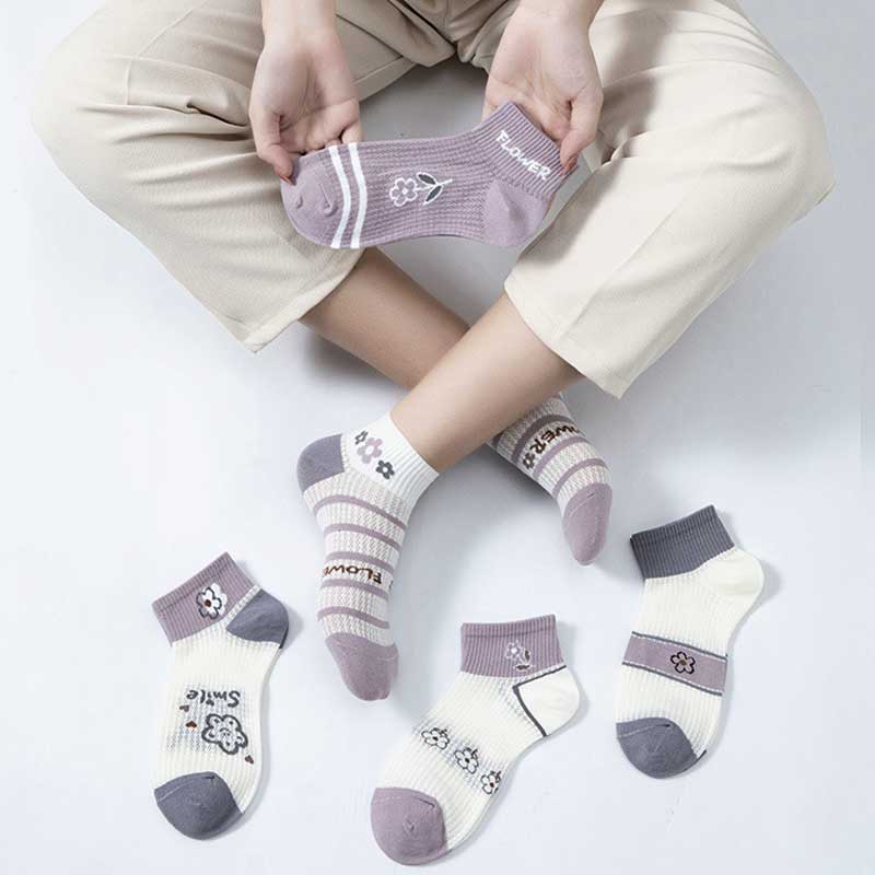 Multi Color accessories,Contrast Color accessories,Multi Color Low Cut Cotton Socks