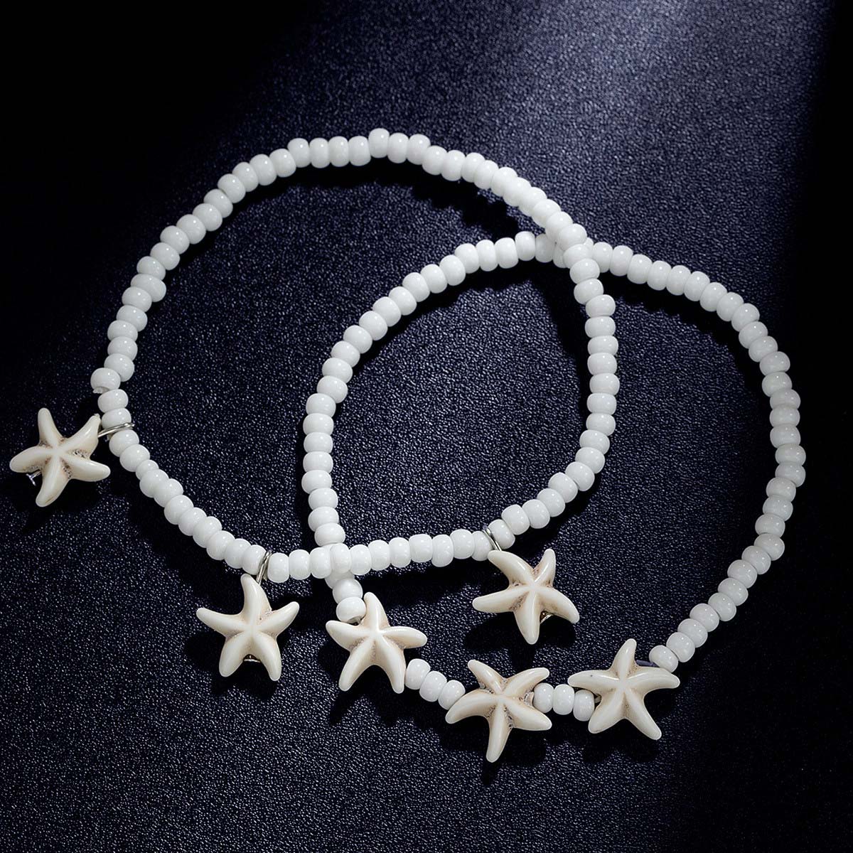 Raw white jewelry,Raw White Color Polyresin Material Anklets