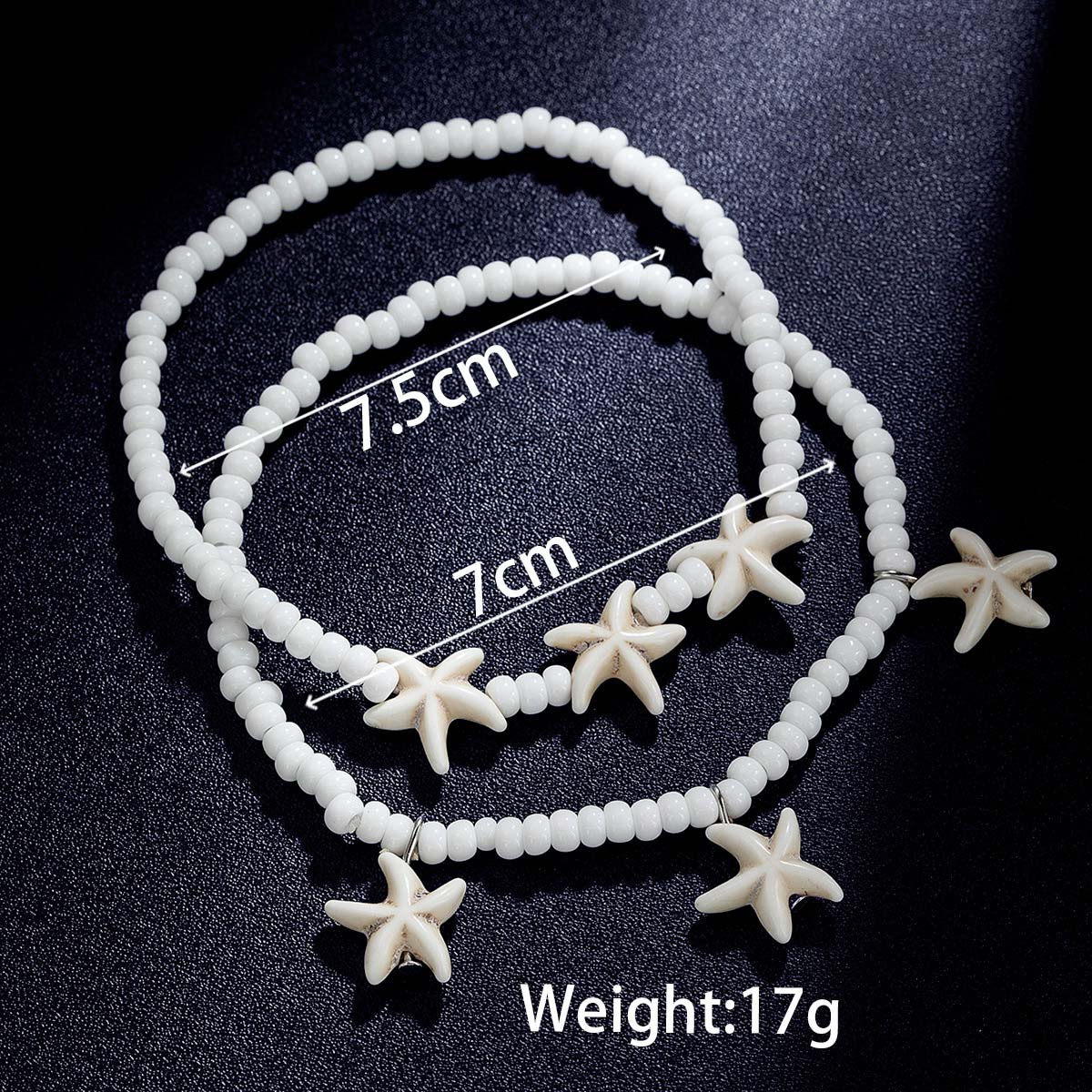 Raw white jewelry,Raw White Color Polyresin Material Anklets