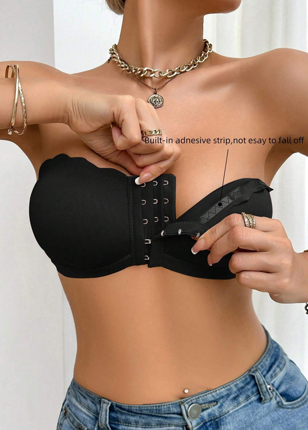 Black intimates,Plain Color intimates,Black Push Up Seamless Bandeau Bra