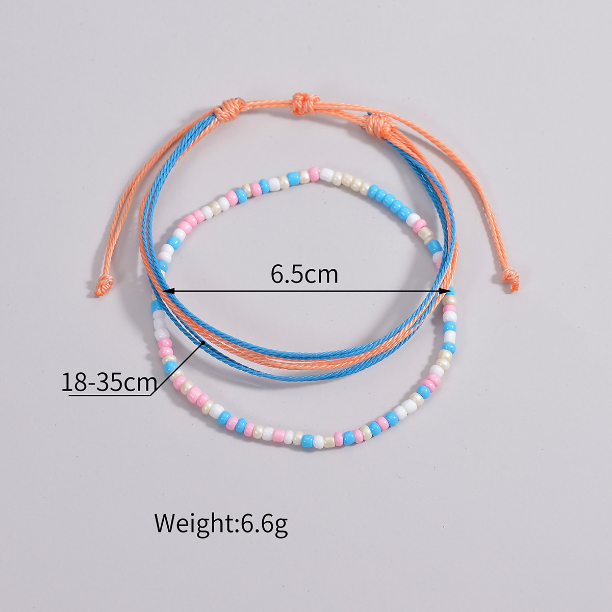 Multi Color jewelry,Contrast Color jewelry,Multi Color Polyresin Beaded Anklet Set