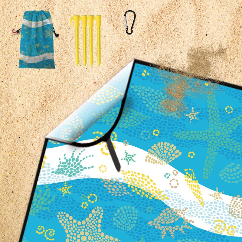 Mint Green accessories,Animal Print accessories,Marine Life Print Mint Green Beach Blanket