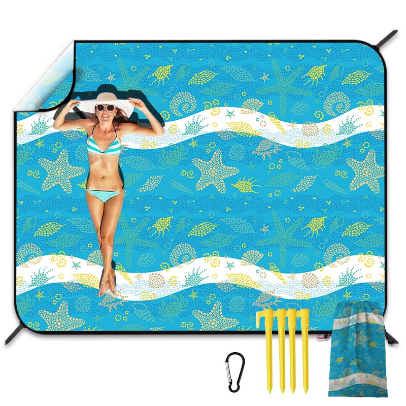 Mint Green accessories,Animal Print accessories,Marine Life Print Mint Green Beach Blanket