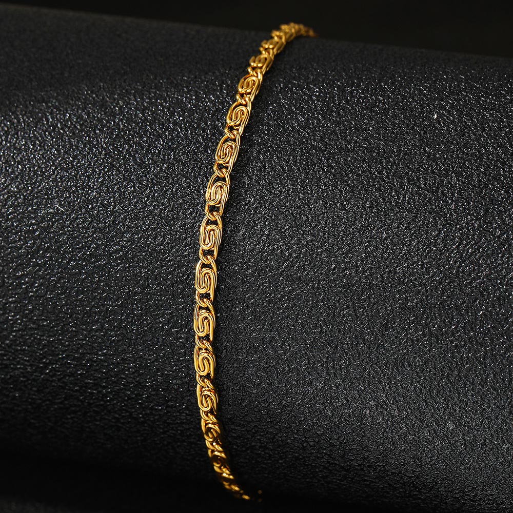 Golden jewelry,Golden Color Stainless Steel Detail Bracelet
