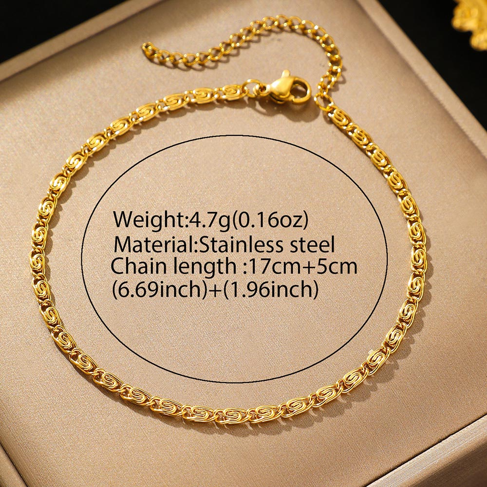 Golden jewelry,Golden Color Stainless Steel Detail Bracelet