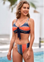 Multi Color swimwear,Floral swimwear,Tribal swimwear,Geometric swimwear,Tie Multi Color Floral Print Low Waisted Bikini Set