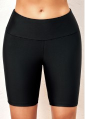 Rotita Badeshorts mit hohem Bund und elastischem Detail in Schwarz