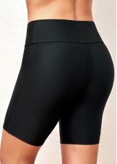 Rotita Badeshorts mit hohem Bund und elastischem Detail in Schwarz