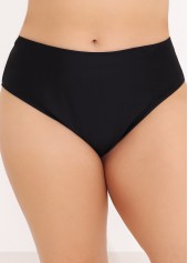 ROTITA Bas de bikini noir taille moyenne pour femme
