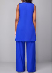 Royal Blue jumpsuits&rompers,Plain Color jumpsuits&rompers,ROTITA Criss Cross Royal Blue Sleeveless Jumpsuit