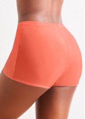 Pink swimwear,Plain Color swimwear,ROTITA Stretchy Pink Mid Waisted Swimwear Shorts