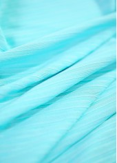 Cyan swimwear,Plants swimwear,ROTITA Bowknot Cyan Tropical Plants Print Tankini Set