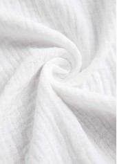 White swimwear,Plain Color swimwear,ROTITA Lace White V Neck Cover Up