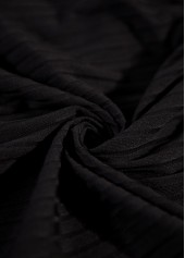 Black swimwear,Plain Color swimwear,ROTITA Ruched Black Square Neck Tankini Set