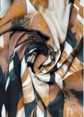 Dark Camel bottoms,Tribal bottoms,Bohemian Print Dark Camel Elastic Waist A Line Skirt