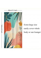 Multi Color accessories,Plants accessories,Leaf Print Multi Color Beach Blanket