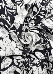 White bottoms,Floral bottoms,Plants bottoms,Floral Print White Wide Leg Elastic Waist Pants