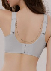 Light Grey intimates,Plain Color intimates,Light Grey V Neck Push-up Bra