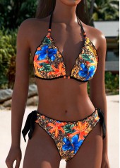 Multi Color swimwear,Leopard swimwear,Animal Print swimwear,ROTITA Multi Color Leopard Low Waisted Bikini Set