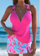 Ensemble tankini taille moyenne à imprimé vie marine Rotita grande taille