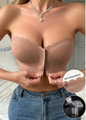 hellkaffeefarbener Push-up-Bandeau-BH
