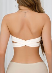 Raw white intimates,Raw White Color Detail Bandeau Bra
