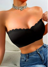 Black intimates,Plain Color intimates,Seamless Black Push Up Bandeau Bra