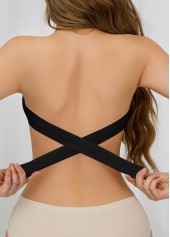 Black intimates,Plain Color intimates,Black Bandeau Strapless Push Up Bra
