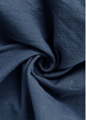 Navy bottoms,Plain Color bottoms,Navy Straight Leg Elastic Waist Mid Waisted Pants