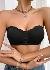 Soutien-gorge bandeau push-up noir sans coutures