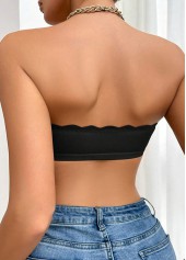 Black intimates,Plain Color intimates,Black Push Up Seamless Bandeau Bra
