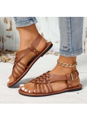 escarpins à bout ouvert en similicuir café foncé