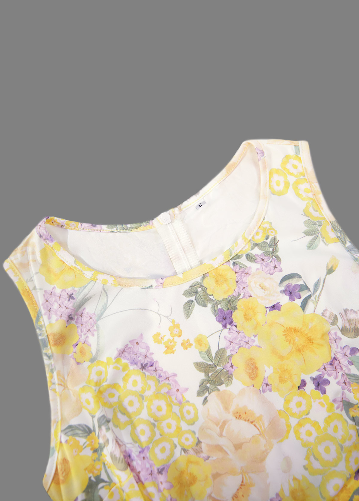 Light Yellow dresses,Floral dresses,Plants dresses,Everyday dresses,Casual dresses,ROTITA Two Piece Floral Print Light Yellow Dress and Cardigan