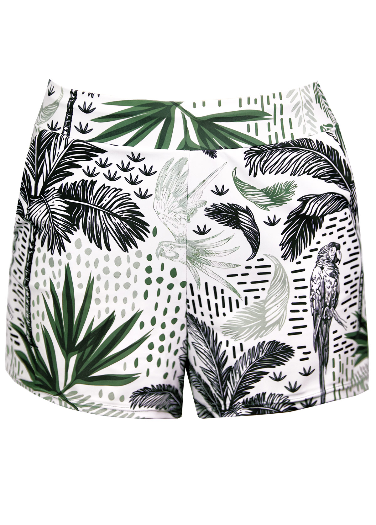 Green swimwear,Plants swimwear,ROTITA Lace Up Green Leaf Print Tankini Set
