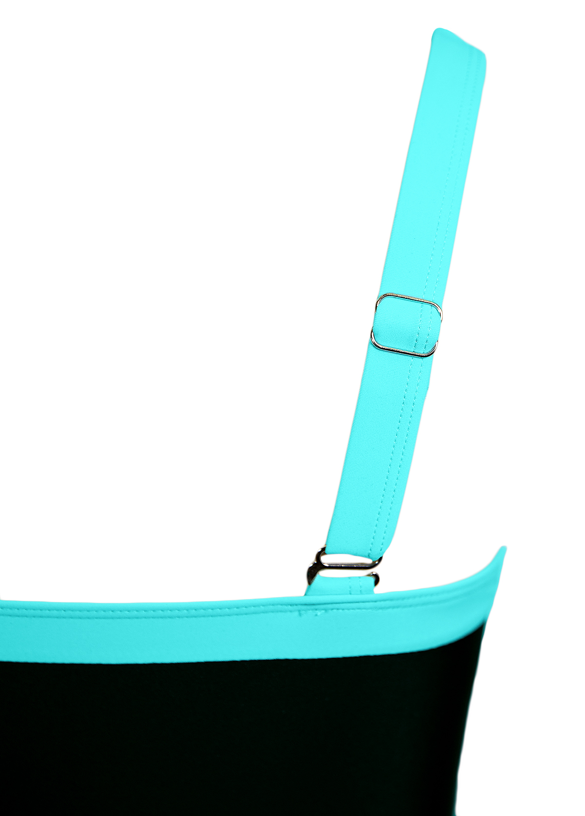 Cyan swimwear,Black swimwear,Ombre swimwear,ROTITA Drawstring Cyan Ombre One Piece Swimdress