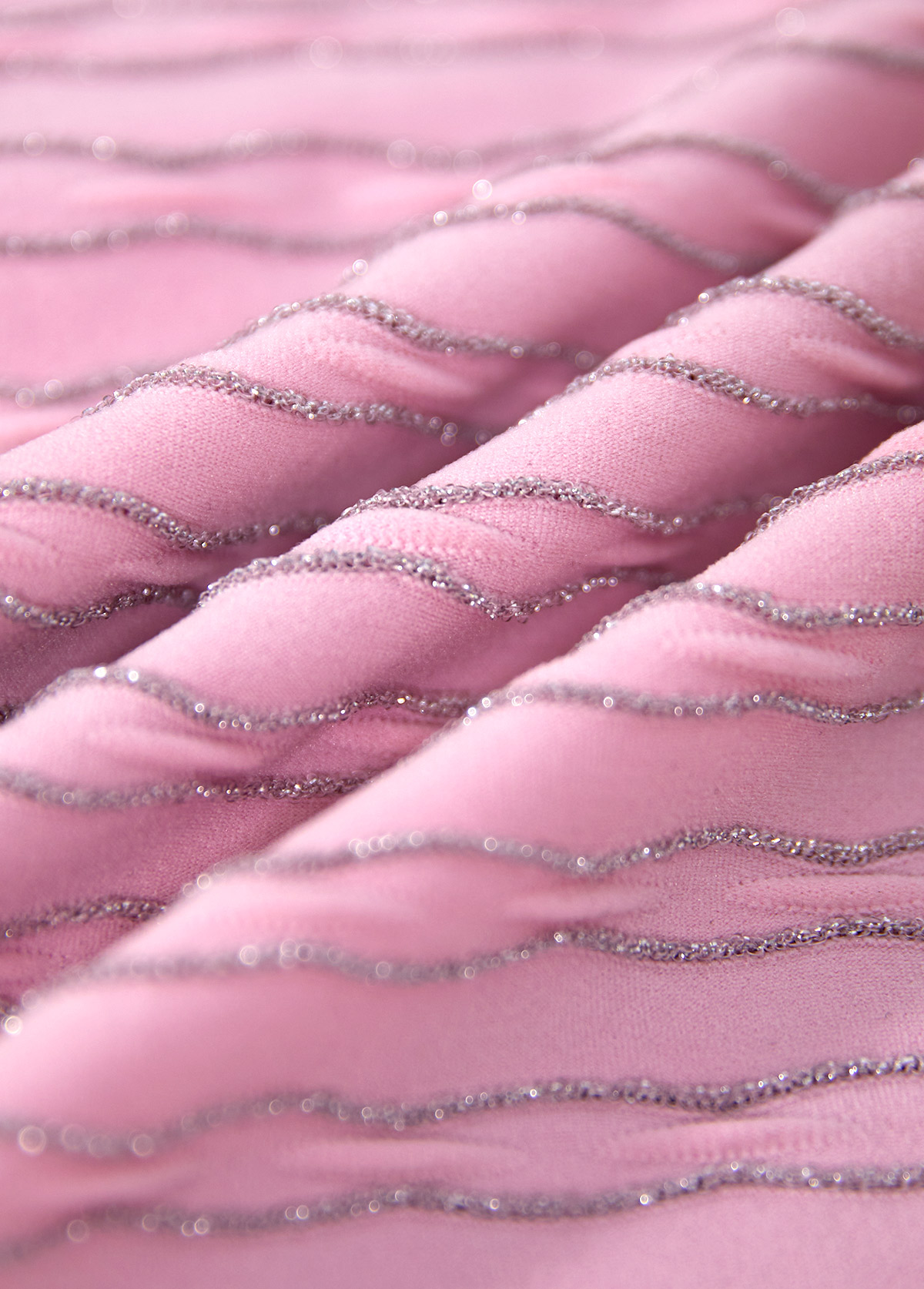 Light Pink swimwear,Contrast Color swimwear,ROTITA Jacquard Light Pink Mid Waisted Tankini Set