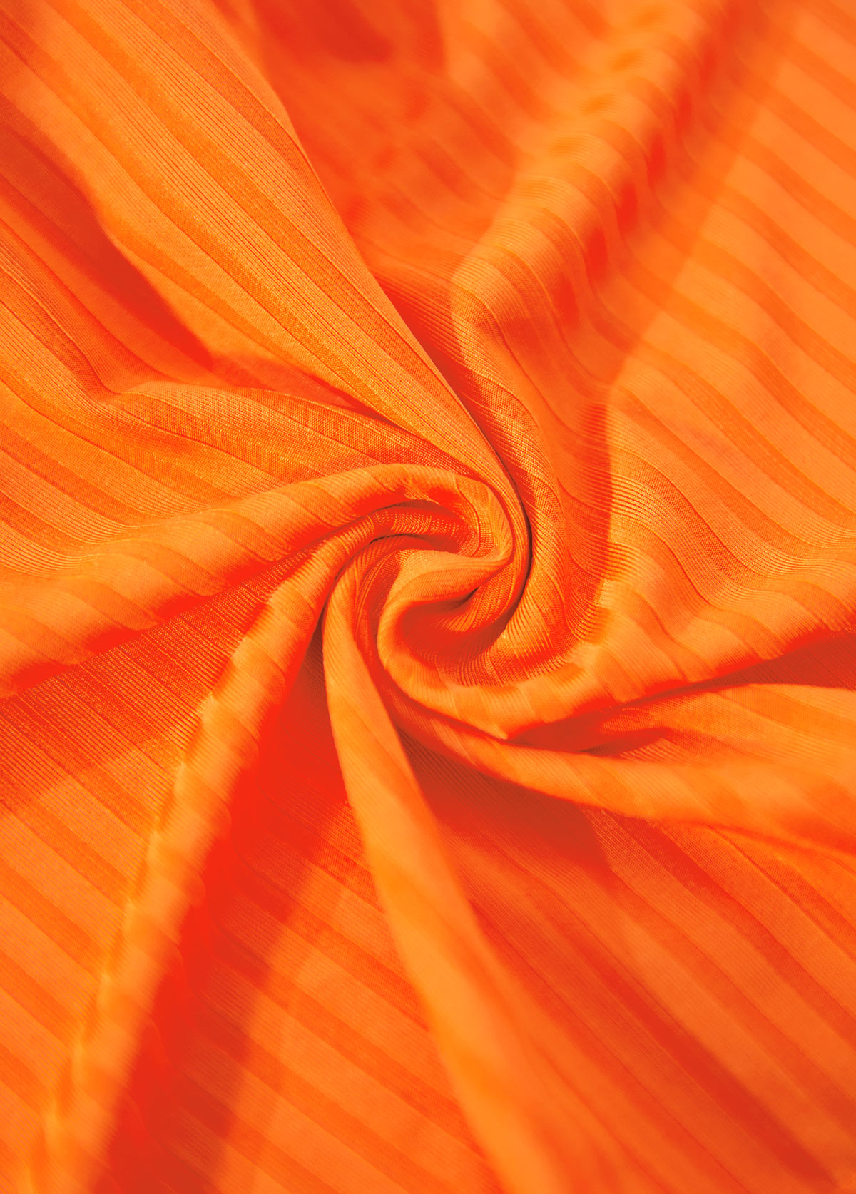 Orange swimwear,Plants swimwear,ROTITA Orange Leaf Print Mid Waisted Tankini Set