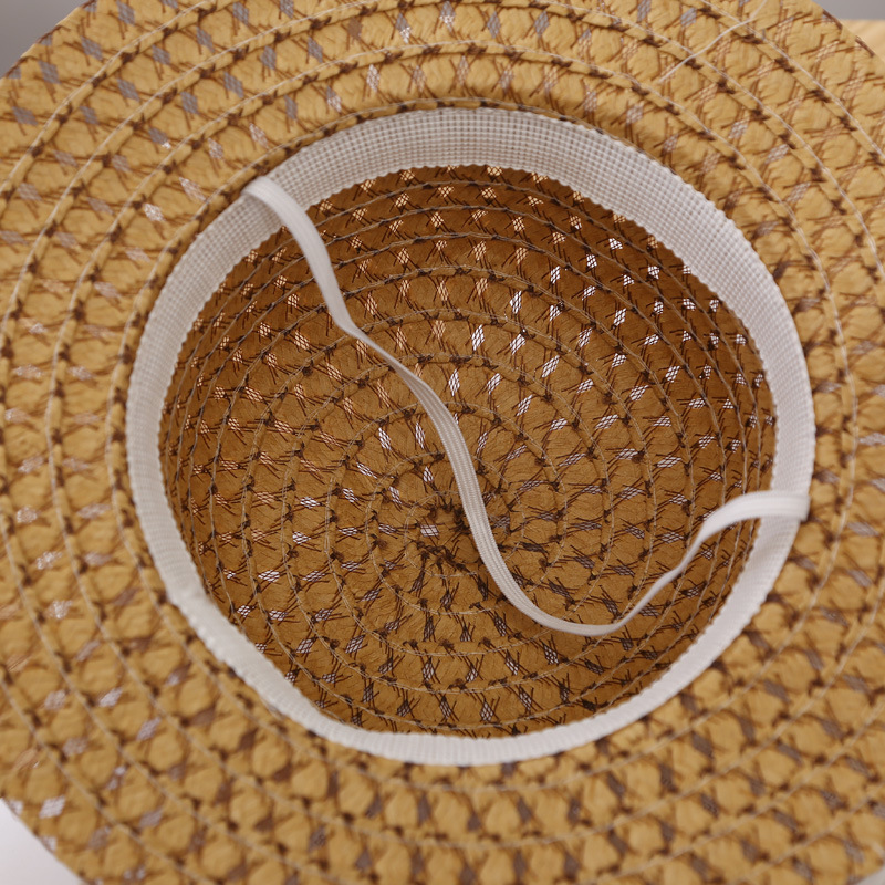 Dark Camel accessories,Plain Color accessories,Dark Camel Lace Visor Straw Hat