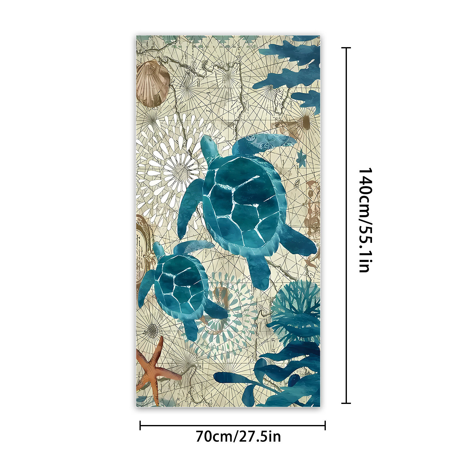 Peacock Blue accessories,Animal Print accessories,Marine Life Print Peacock Blue Beach Blanket