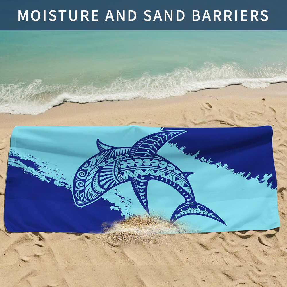 Blue accessories,Animal Print accessories,Marine Life Print Blue Beach Blanket