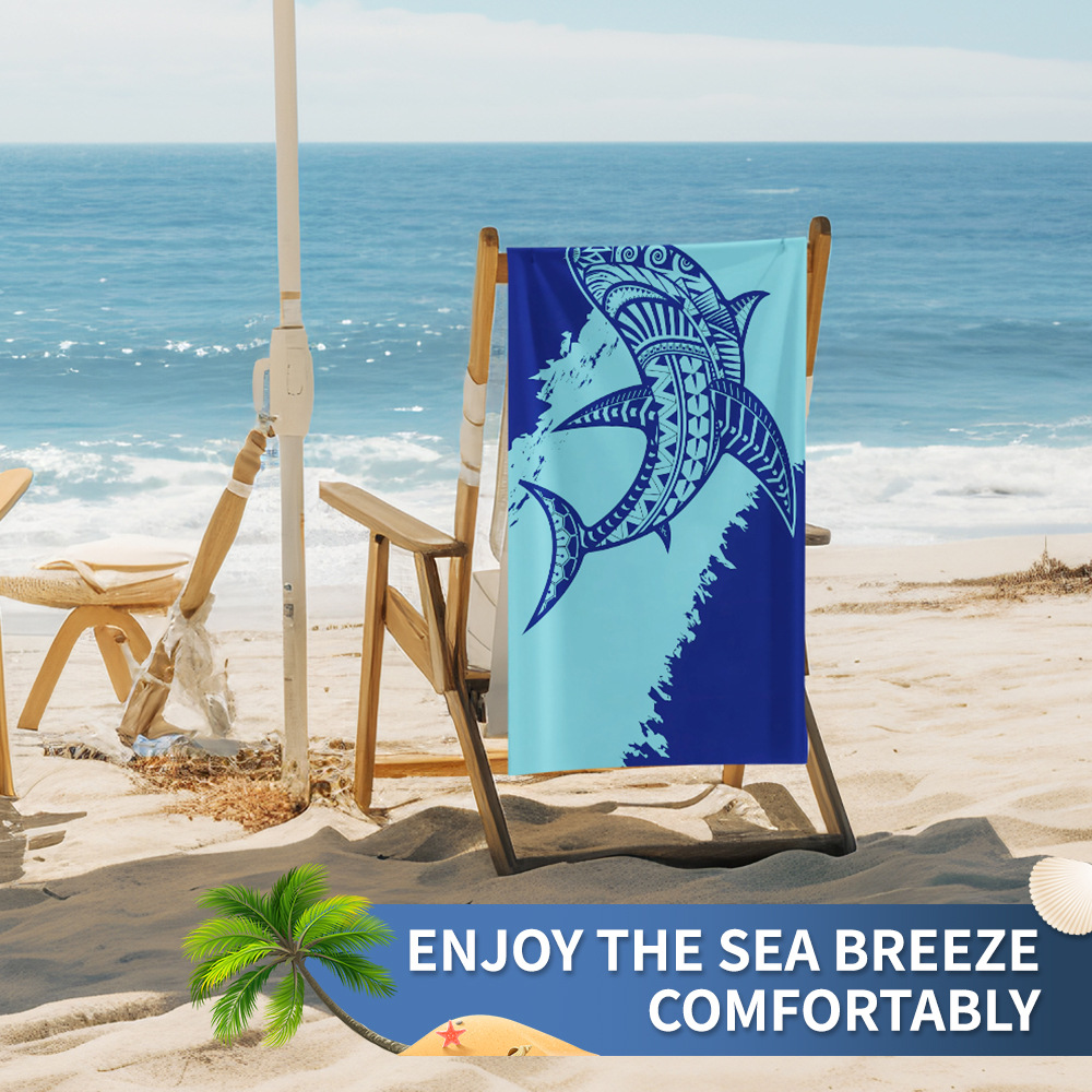 Blue accessories,Animal Print accessories,Marine Life Print Blue Beach Blanket