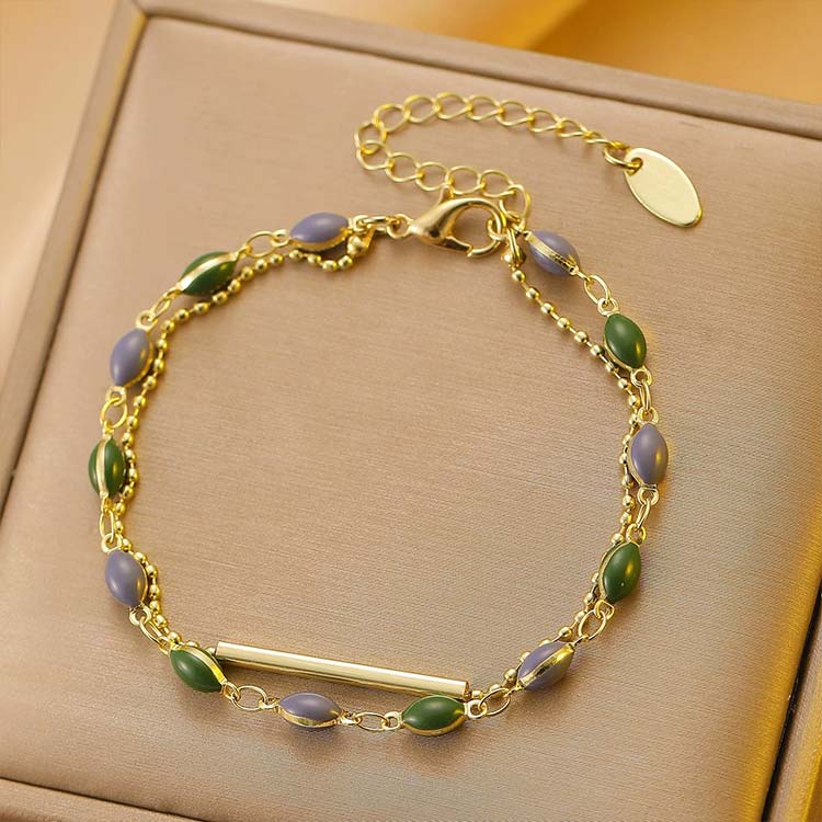 Golden jewelry,Other jewelry,Golden Copper Retro Layered Design Bracelet