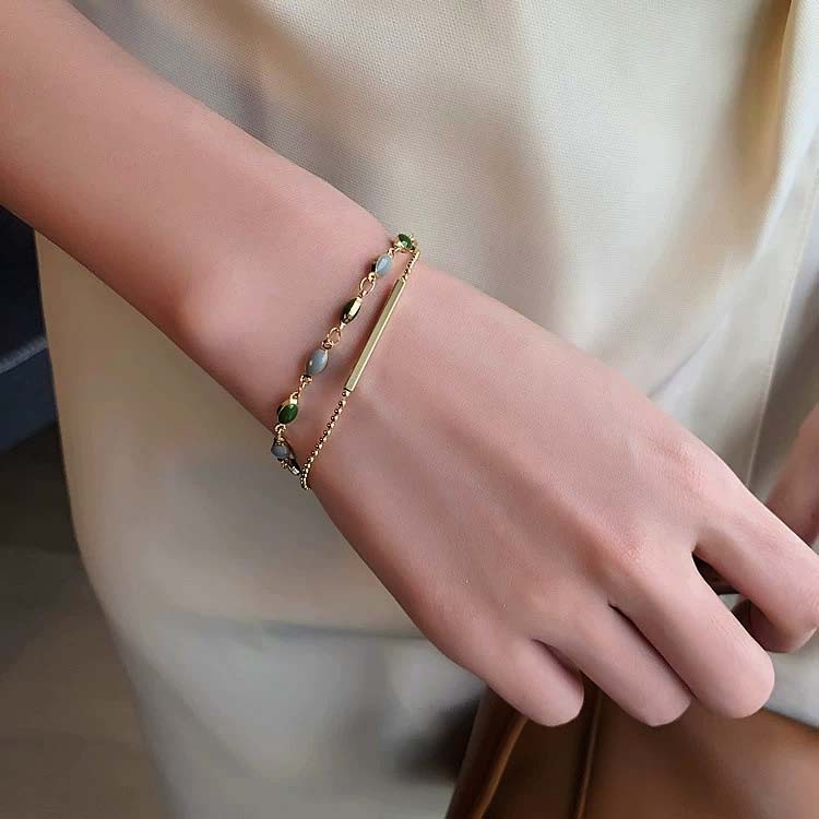 Golden jewelry,Other jewelry,Golden Copper Retro Layered Design Bracelet