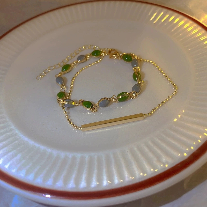 Golden jewelry,Other jewelry,Golden Copper Retro Layered Design Bracelet