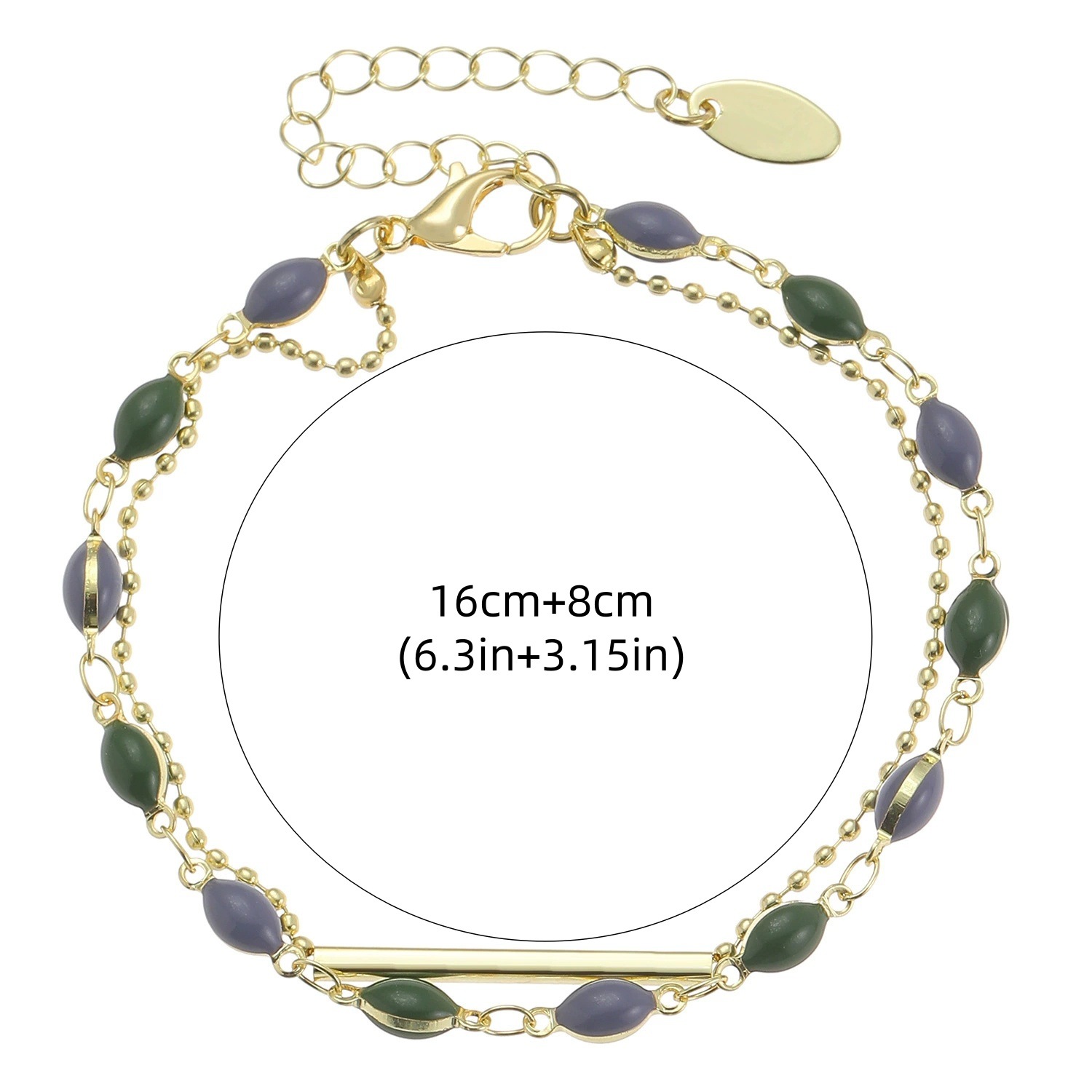 Golden jewelry,Other jewelry,Golden Copper Retro Layered Design Bracelet