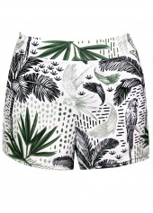 Green swimwear,Plants swimwear,ROTITA Lace Up Green Leaf Print Tankini Set